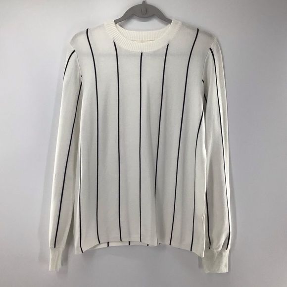 All:Row White Black Sweater Super Soft Stretchy Like New Condition Medium - Picture 1 of 7